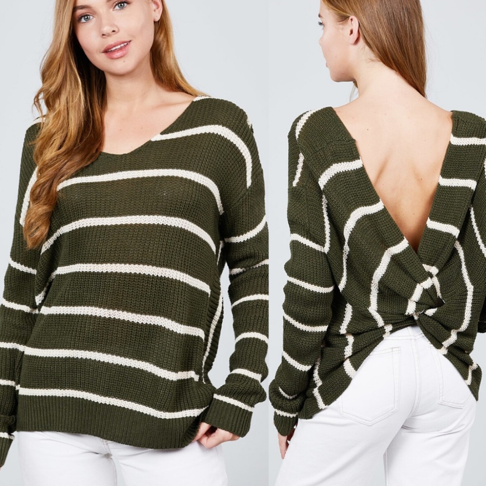 NEW Twist Back Knit Sweater